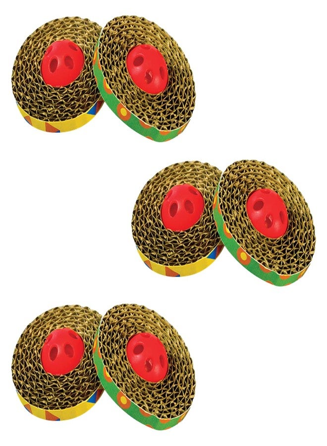 Petstages: - Spin & Scratch Catnip Toss and Bat Cat Toy | Great for Interactive & Solo Play | Satisfies Your Kitty's Natural Urges to Scratch | Redirects Destructive Clawing Behavior - (Pack of 3) - Image 1